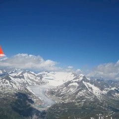 Flugwegposition um 12:19:16: Aufgenommen in der Nähe von Goms, Schweiz in 409 Meter